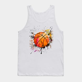 Retro Basketball - BBall - Basketball Abstract Art Tank Top